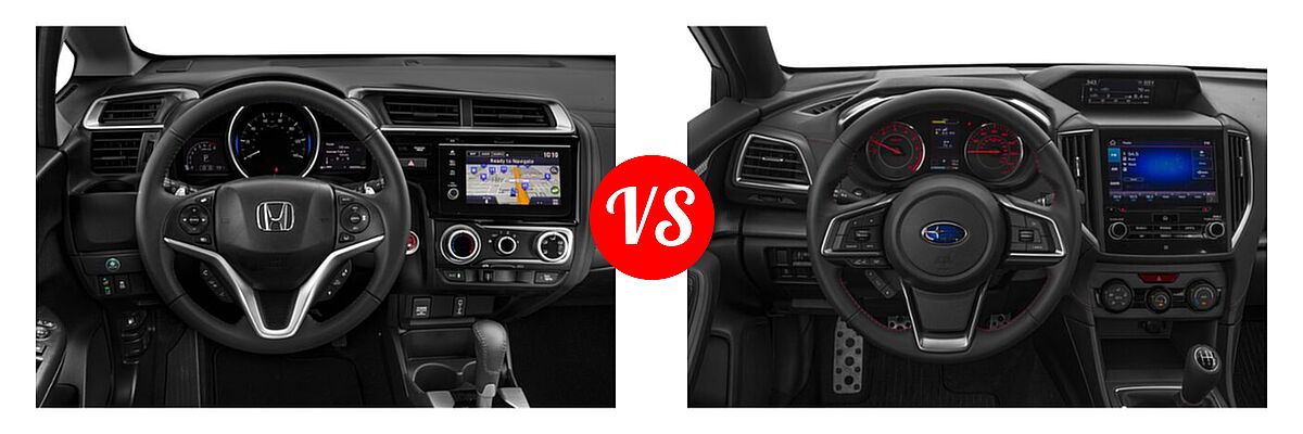 2019 Honda Fit Hatchback EX-L vs. 2019 Subaru Impreza Hatchback Sport - Dashboard Comparison