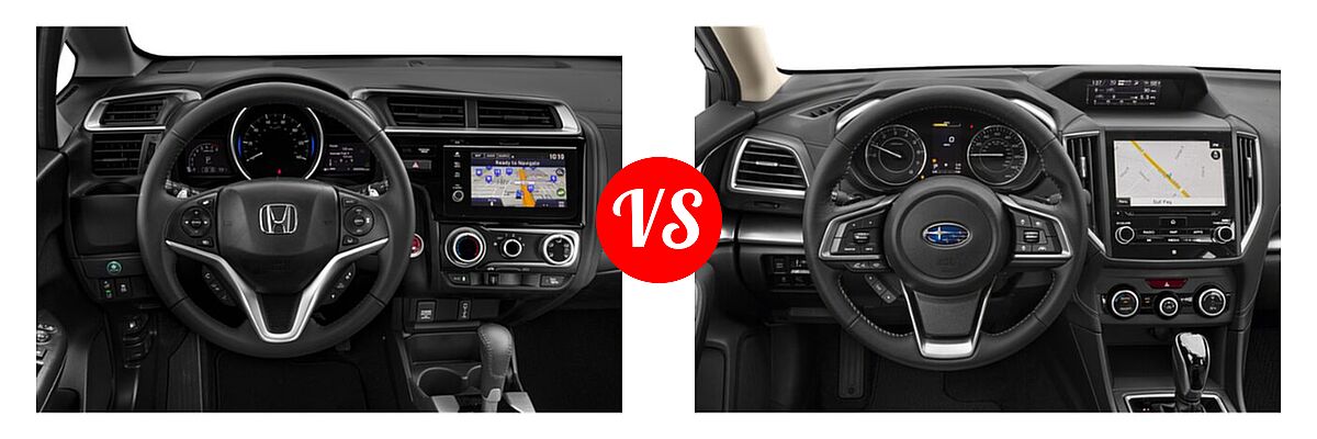 2019 Honda Fit Hatchback EX-L vs. 2019 Subaru Impreza Hatchback Limited - Dashboard Comparison