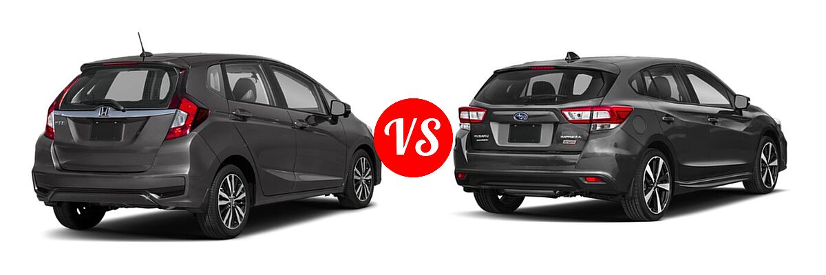 2019 Honda Fit Hatchback EX-L vs. 2019 Subaru Impreza Hatchback Sport - Rear Right Comparison