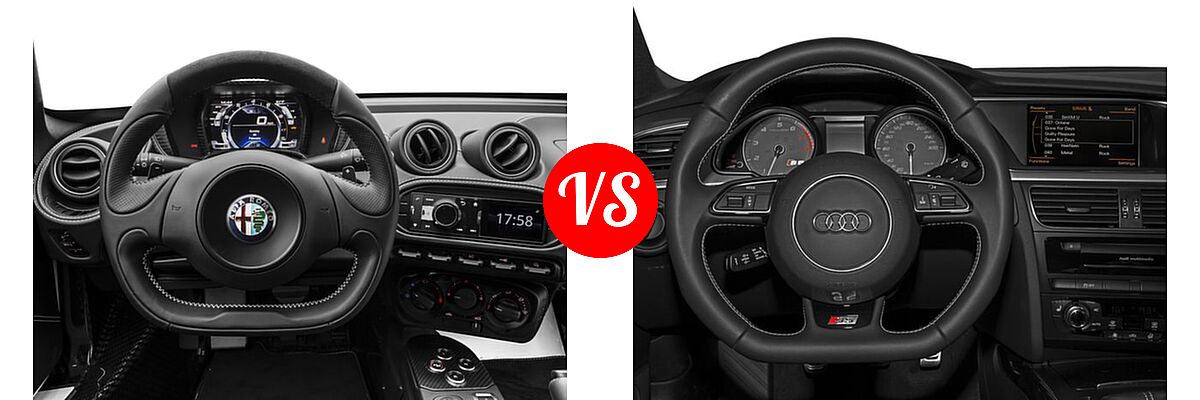 2016 Alfa Romeo 4C Coupe 2dr Cpe vs. 2016 Audi S5 Coupe Premium Plus / Prestige - Dashboard Comparison