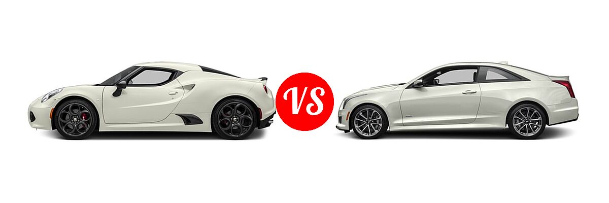 2016 Alfa Romeo 4C Coupe 2dr Cpe vs. 2016 Cadillac ATS-V Coupe 2dr Cpe - Side Comparison