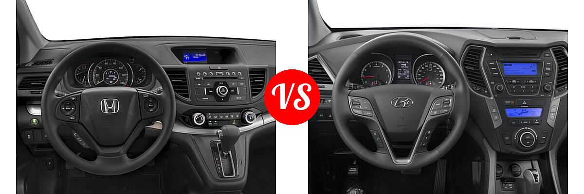 2016 Honda CR-V SUV SE vs. 2016 Hyundai Santa Fe Sport SUV AWD 4dr 2.4 - Dashboard Comparison