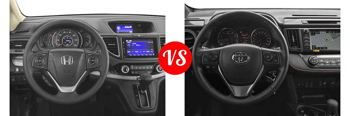 2016 Honda CR-V SUV EX vs. 2016 Toyota RAV4 SUV SE - Dashboard Comparison