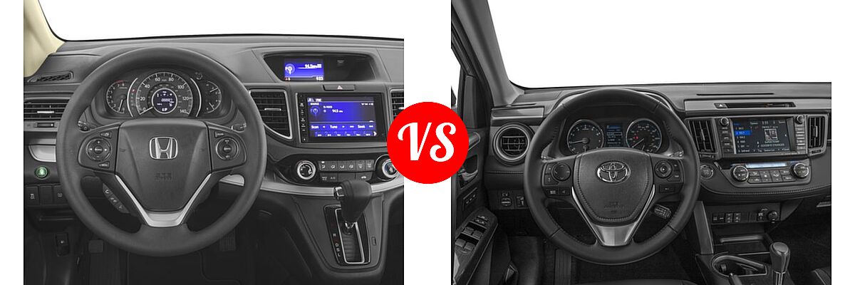 2016 Honda CR-V SUV EX vs. 2016 Toyota RAV4 SUV Limited - Dashboard Comparison