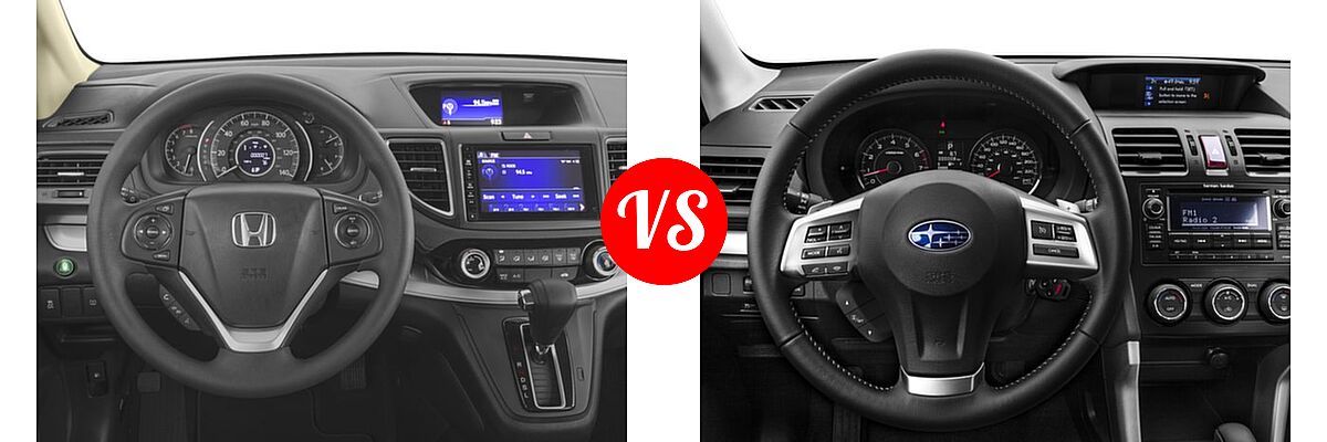 2016 Honda CR-V SUV EX vs. 2016 Subaru Forester SUV 2.5i Touring - Dashboard Comparison