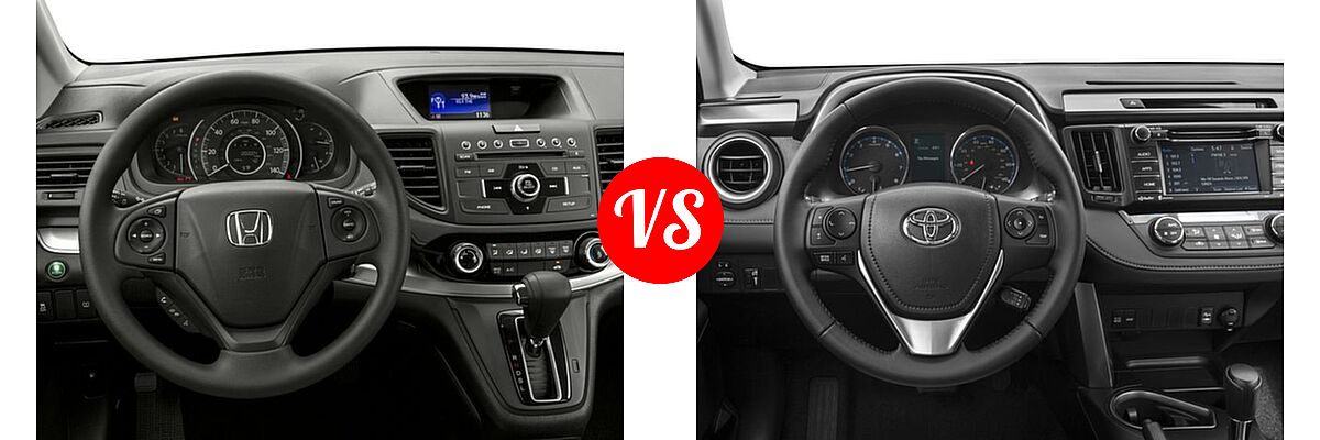 2016 Honda CR-V SUV SE vs. 2016 Toyota RAV4 SUV XLE - Dashboard Comparison