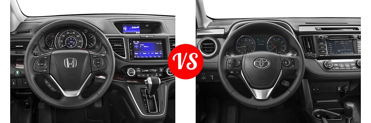 2016 Honda CR-V SUV EX-L vs. 2016 Toyota RAV4 SUV XLE - Dashboard Comparison