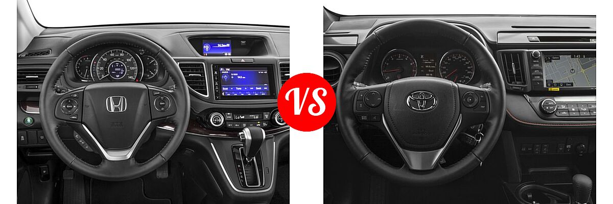 2016 Honda CR-V SUV EX-L vs. 2016 Toyota RAV4 SUV SE - Dashboard Comparison