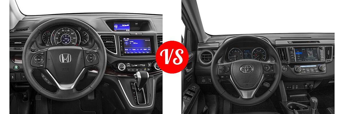 2016 Honda CR-V SUV EX-L vs. 2016 Toyota RAV4 SUV Limited - Dashboard Comparison