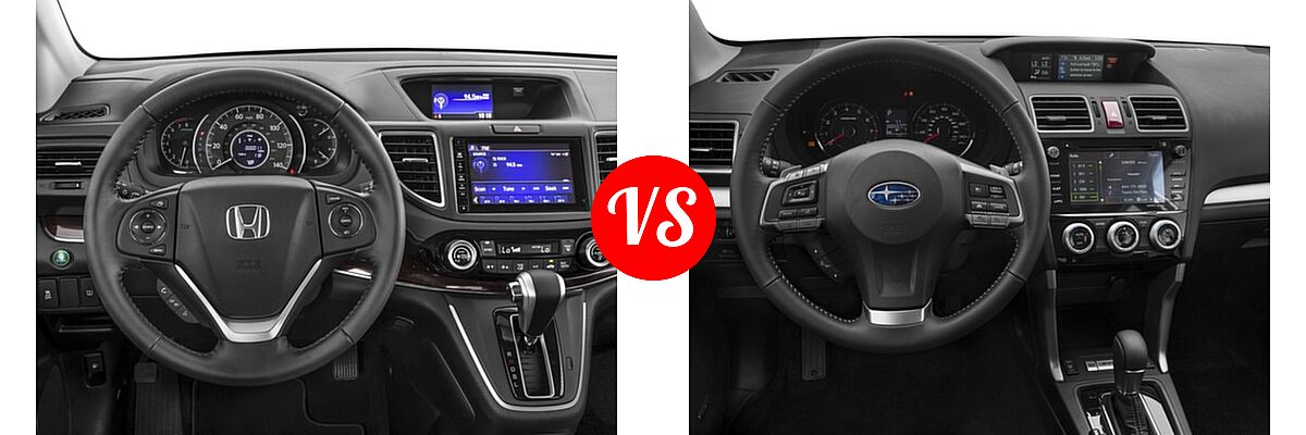 2016 Honda CR-V SUV EX-L vs. 2016 Subaru Forester SUV 2.0XT Touring - Dashboard Comparison