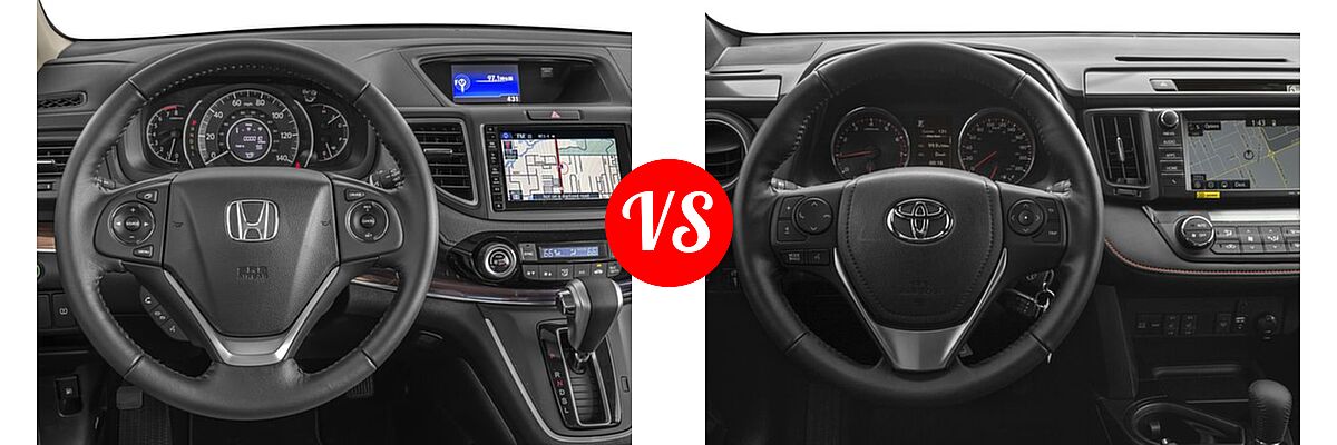2016 Honda CR-V SUV EX-L vs. 2016 Toyota RAV4 SUV SE - Dashboard Comparison