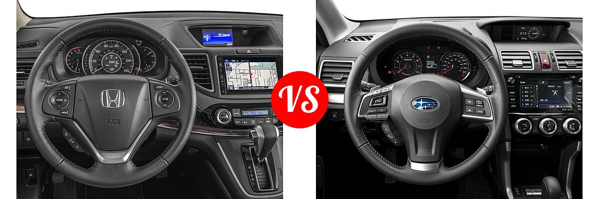 2016 Honda CR-V SUV EX-L vs. 2016 Subaru Forester SUV 2.5i Limited - Dashboard Comparison
