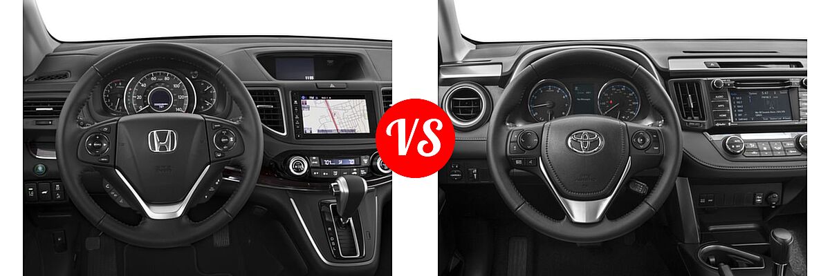 2016 Honda CR-V SUV Touring vs. 2016 Toyota RAV4 SUV XLE - Dashboard Comparison