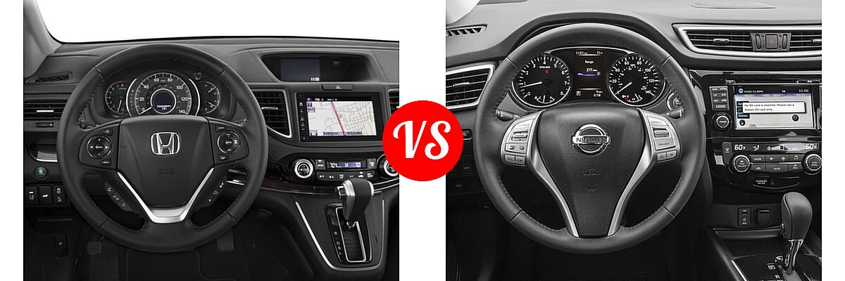 2016 Honda CR-V SUV Touring vs. 2016 Nissan Rogue SUV SL - Dashboard Comparison