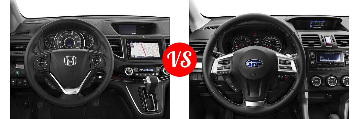 2016 Honda CR-V SUV Touring vs. 2016 Subaru Forester SUV 2.5i Touring - Dashboard Comparison