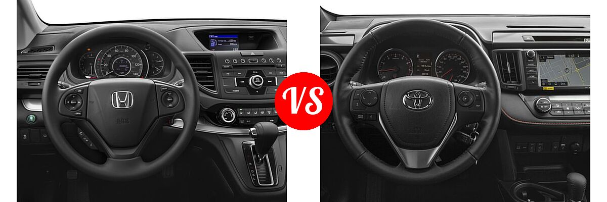 2016 Honda CR-V SUV LX vs. 2016 Toyota RAV4 SUV SE - Dashboard Comparison