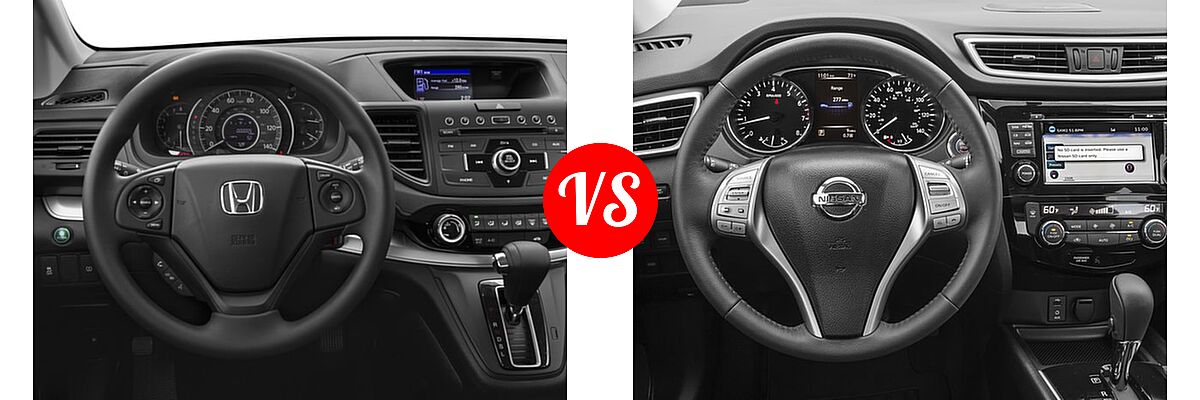 2016 Honda CR-V SUV LX vs. 2016 Nissan Rogue SUV SL - Dashboard Comparison