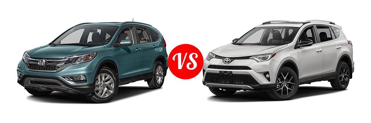 2016 Honda CR-V SUV EX-L vs. 2016 Toyota RAV4 SUV SE - Front Left Comparison