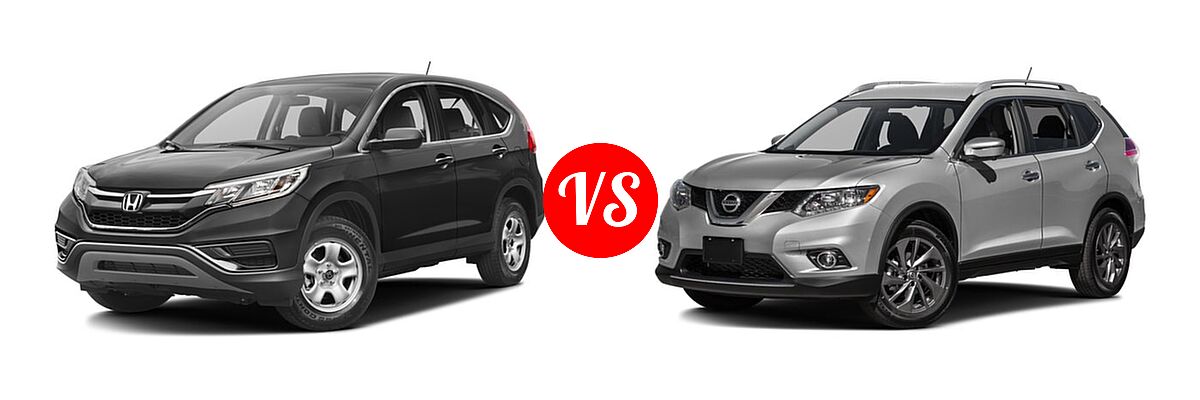 2016 Honda CR-V SUV LX vs. 2016 Nissan Rogue SUV SL - Front Left Comparison