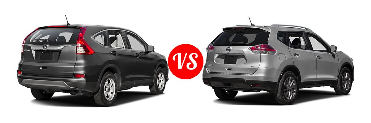 2016 Honda CR-V SUV LX vs. 2016 Nissan Rogue SUV SL - Rear Right Comparison