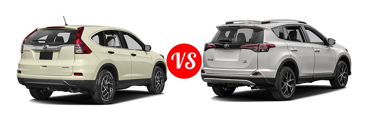 2016 Honda CR-V SUV SE vs. 2016 Toyota RAV4 SUV SE - Rear Right Comparison
