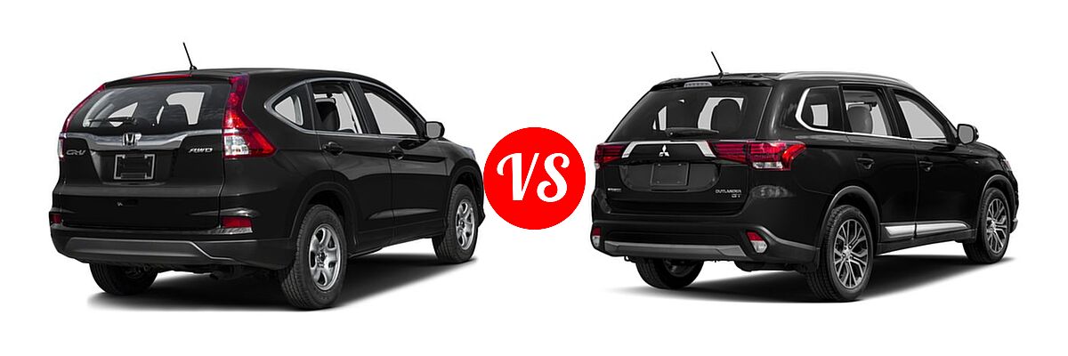 2016 Honda CR-V SUV LX vs. 2016 Mitsubishi Outlander SUV GT - Rear Right Comparison