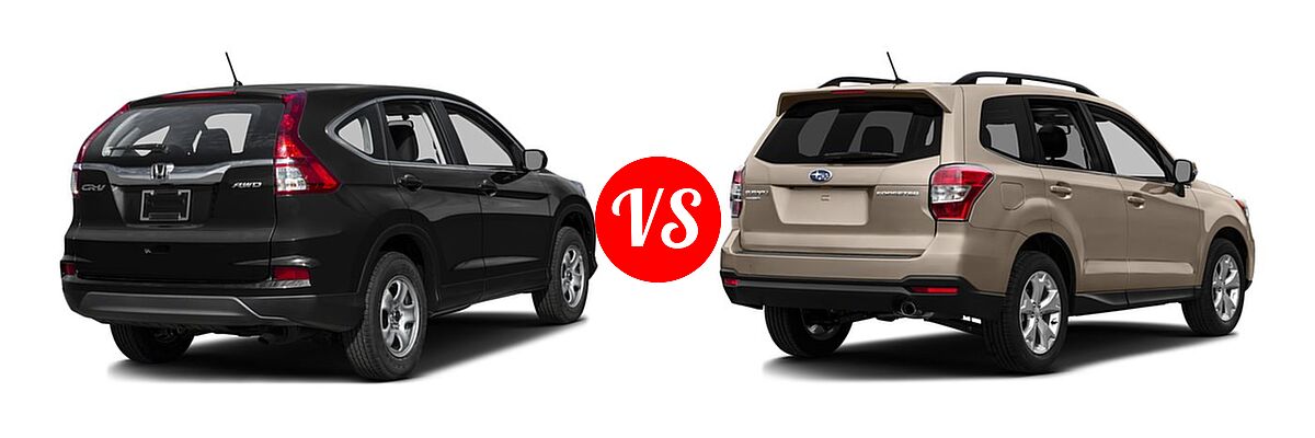 2016 Honda CR-V SUV LX vs. 2016 Subaru Forester SUV 2.5i Touring - Rear Right Comparison