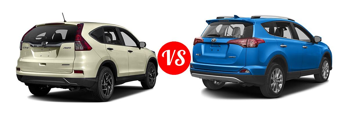 2016 Honda CR-V SUV SE vs. 2016 Toyota RAV4 SUV Limited - Rear Right Comparison
