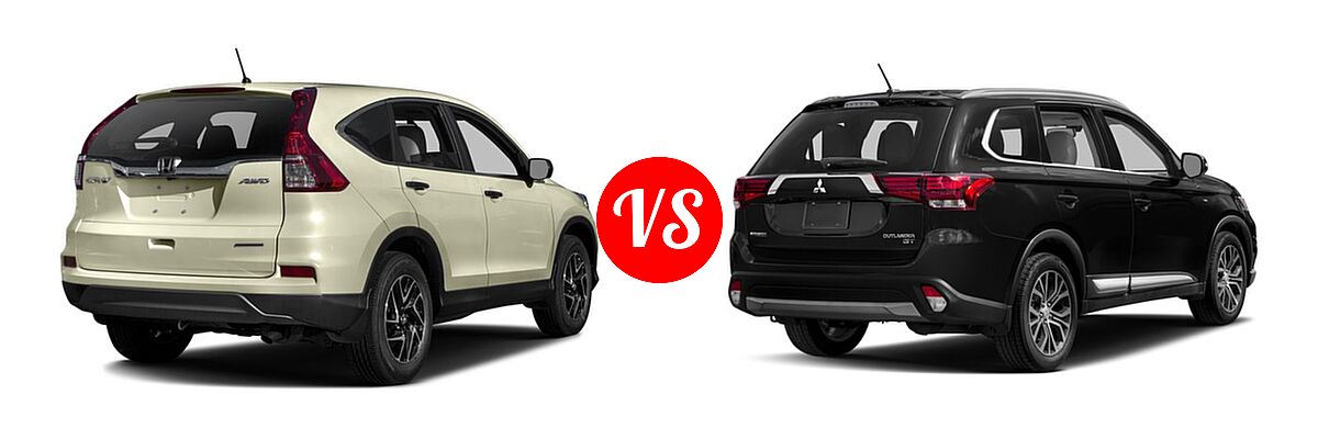 2016 Honda CR-V SUV SE vs. 2016 Mitsubishi Outlander SUV GT - Rear Right Comparison