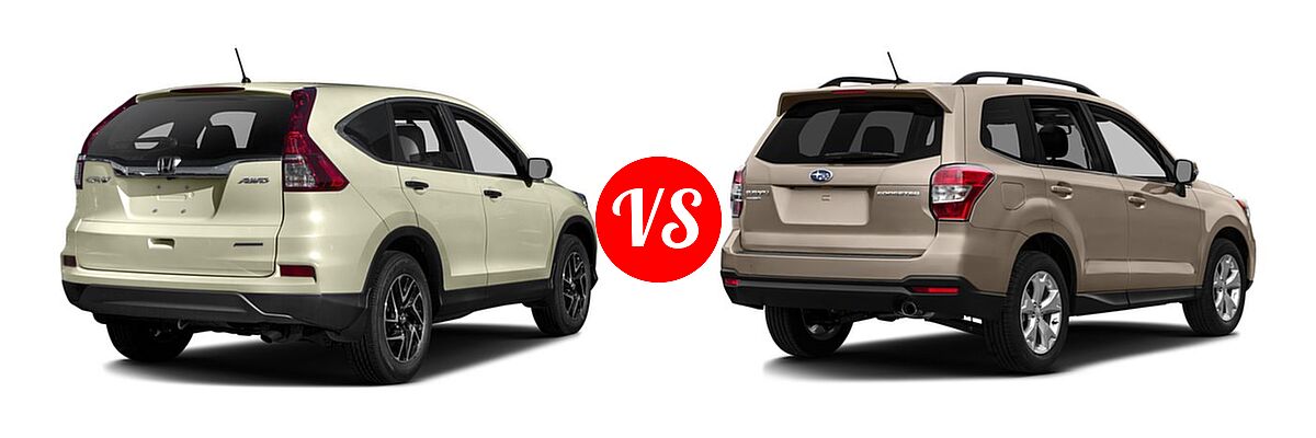 2016 Honda CR-V SUV SE vs. 2016 Subaru Forester SUV 2.5i Touring - Rear Right Comparison