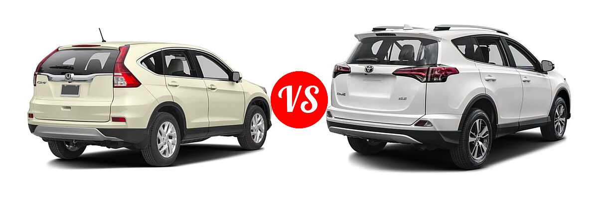 2016 Honda CR-V SUV EX vs. 2016 Toyota RAV4 SUV XLE - Rear Right Comparison