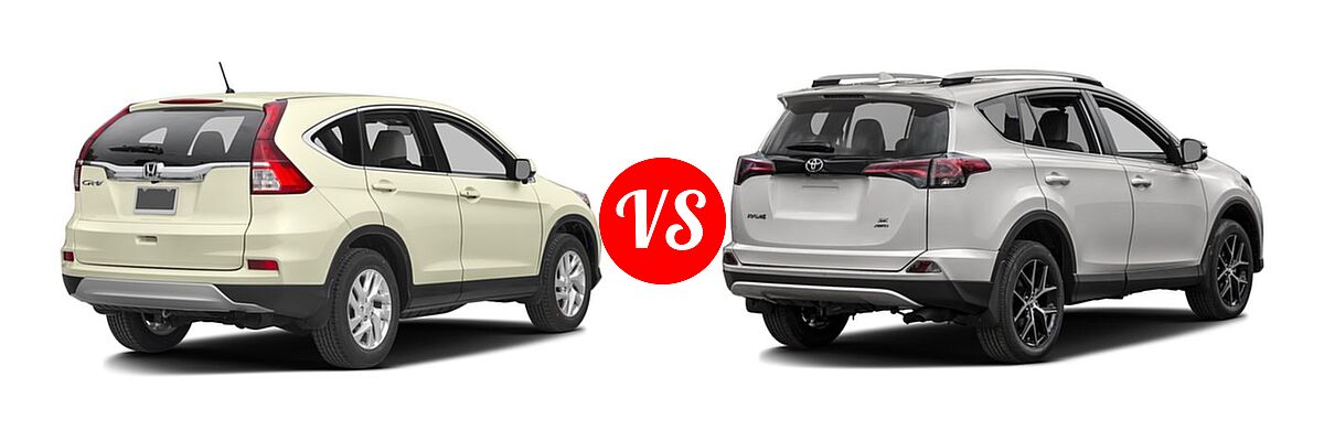 2016 Honda CR-V SUV EX vs. 2016 Toyota RAV4 SUV SE - Rear Right Comparison