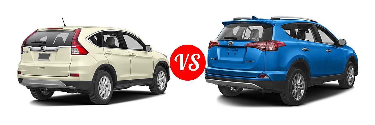 2016 Honda CR-V SUV EX vs. 2016 Toyota RAV4 SUV Limited - Rear Right Comparison
