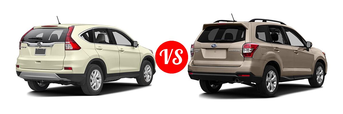 2016 Honda CR-V SUV EX vs. 2016 Subaru Forester SUV 2.5i Touring - Rear Right Comparison