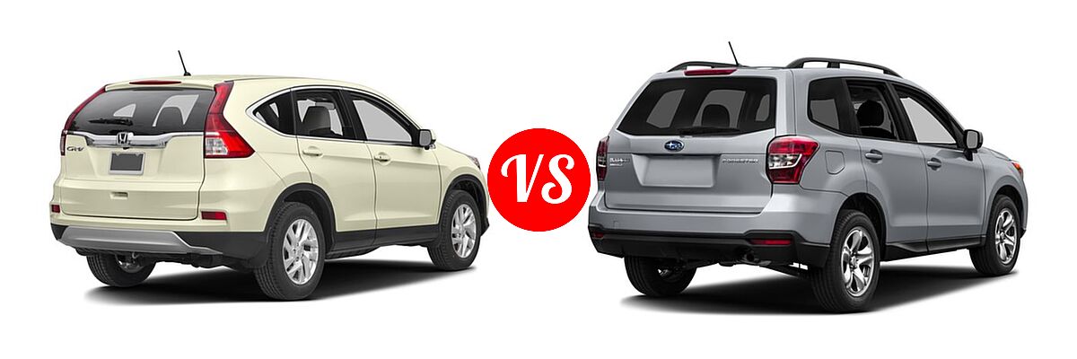 2016 Honda CR-V SUV EX vs. 2016 Subaru Forester SUV 2.5i / 2.5i Premium - Rear Right Comparison