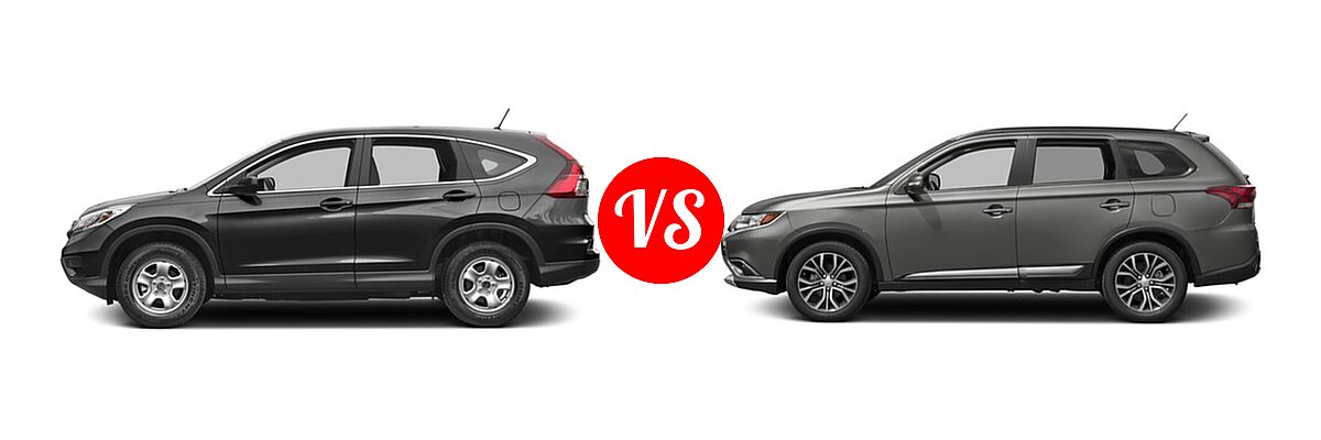 2016 Honda CR-V SUV LX vs. 2016 Mitsubishi Outlander SUV SEL - Side Comparison