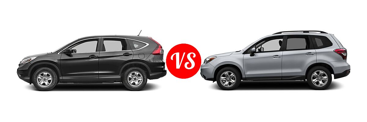 2016 Honda CR-V SUV LX vs. 2016 Subaru Forester SUV 2.5i / 2.5i Premium - Side Comparison