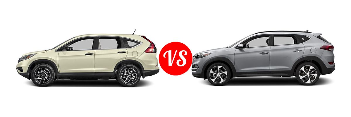 2016 Honda CR-V SUV SE vs. 2016 Hyundai Tucson SUV Limited - Side Comparison