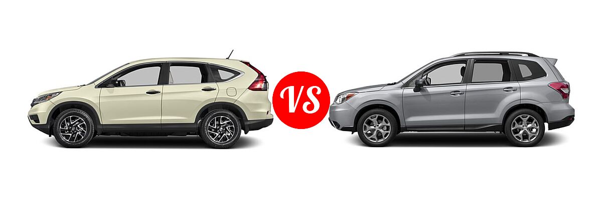 2016 Honda CR-V SUV SE vs. 2016 Subaru Forester SUV 2.5i Limited - Side Comparison