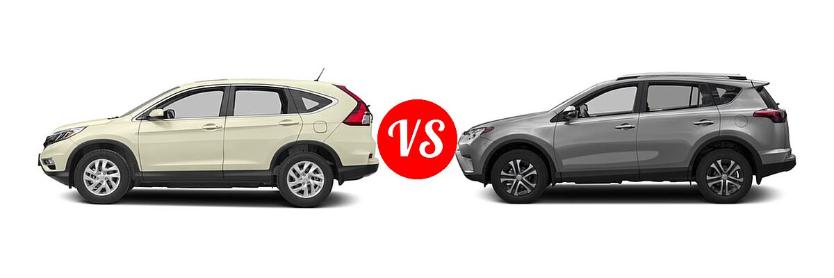 2016 Honda CR-V SUV EX vs. 2016 Toyota RAV4 SUV LE - Side Comparison