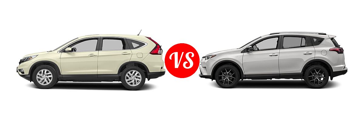 2016 Honda CR-V SUV EX vs. 2016 Toyota RAV4 SUV SE - Side Comparison