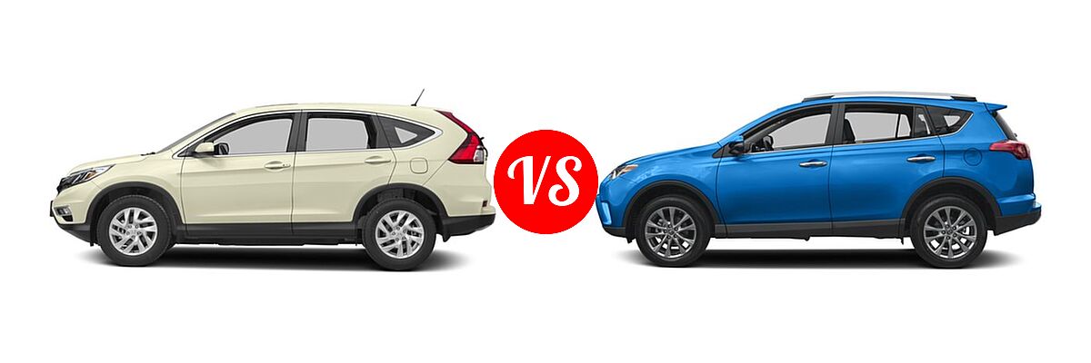 2016 Honda CR-V SUV EX vs. 2016 Toyota RAV4 SUV Limited - Side Comparison