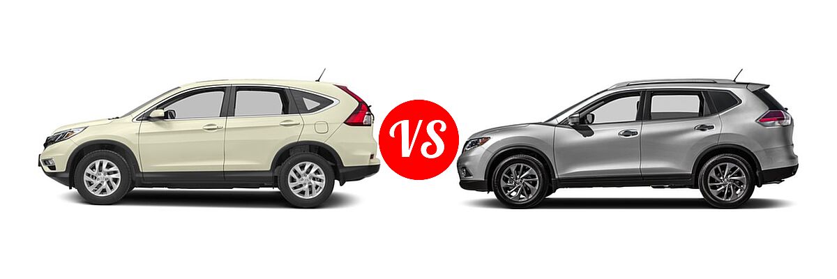 2016 Honda CR-V SUV EX vs. 2016 Nissan Rogue SUV SL - Side Comparison