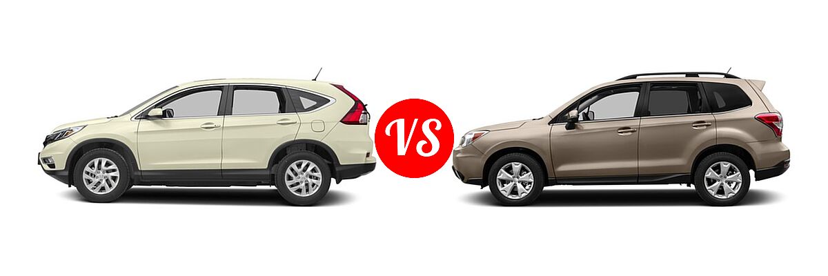 2016 Honda CR-V SUV EX vs. 2016 Subaru Forester SUV 2.5i Touring - Side Comparison
