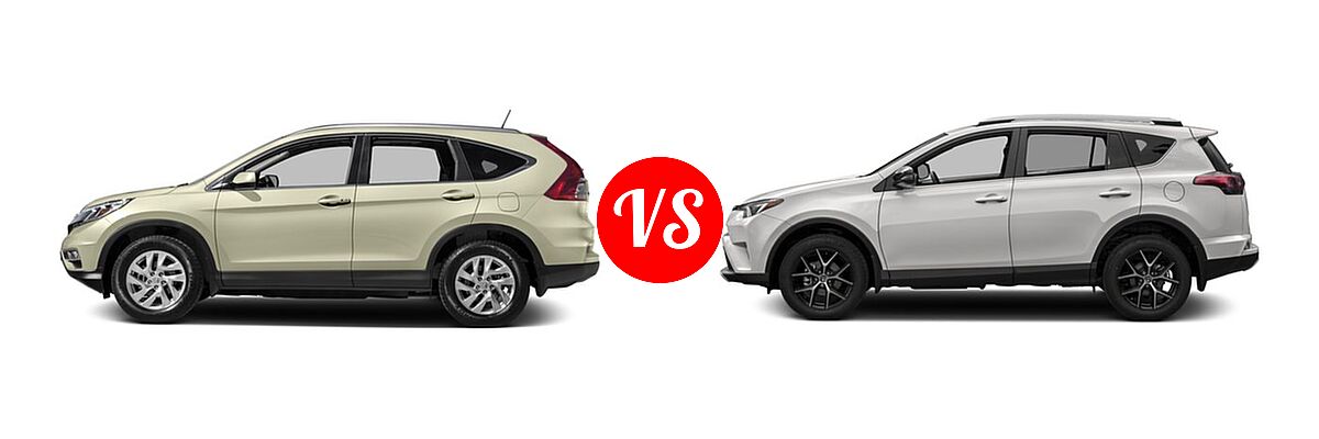 2016 Honda CR-V SUV EX-L vs. 2016 Toyota RAV4 SUV SE - Side Comparison