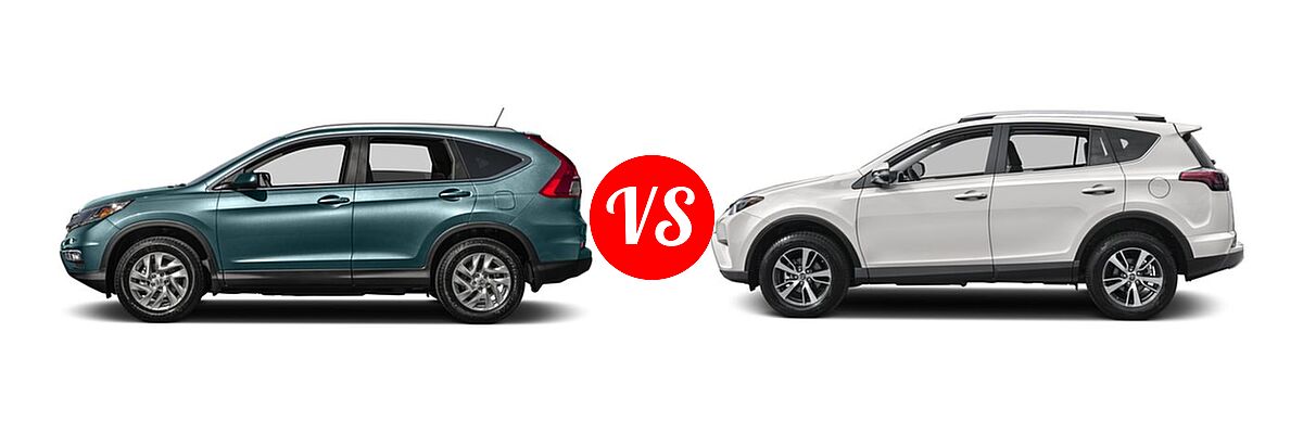 2016 Honda CR-V SUV EX-L vs. 2016 Toyota RAV4 SUV XLE - Side Comparison