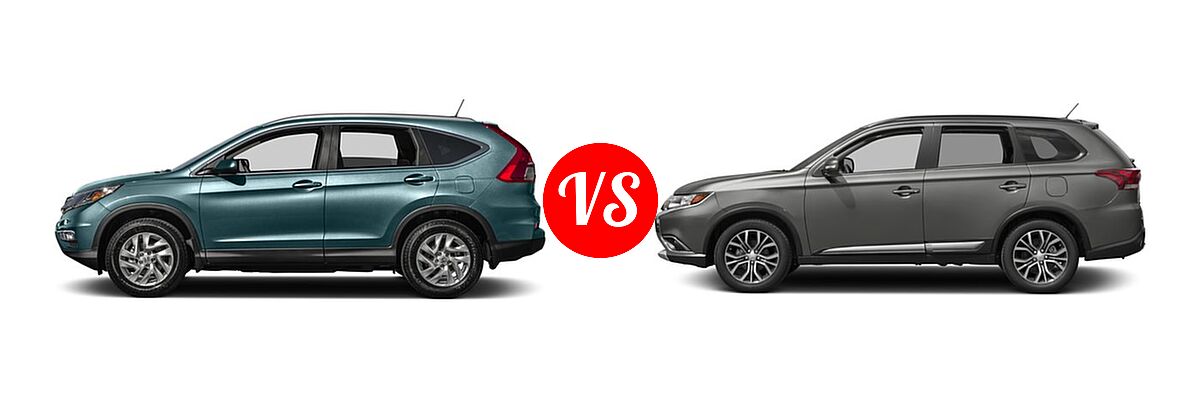 2016 Honda CR-V SUV EX-L vs. 2016 Mitsubishi Outlander SUV SEL - Side Comparison
