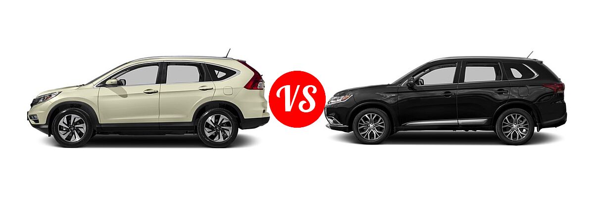 2016 Honda CR-V SUV Touring vs. 2016 Mitsubishi Outlander SUV GT - Side Comparison