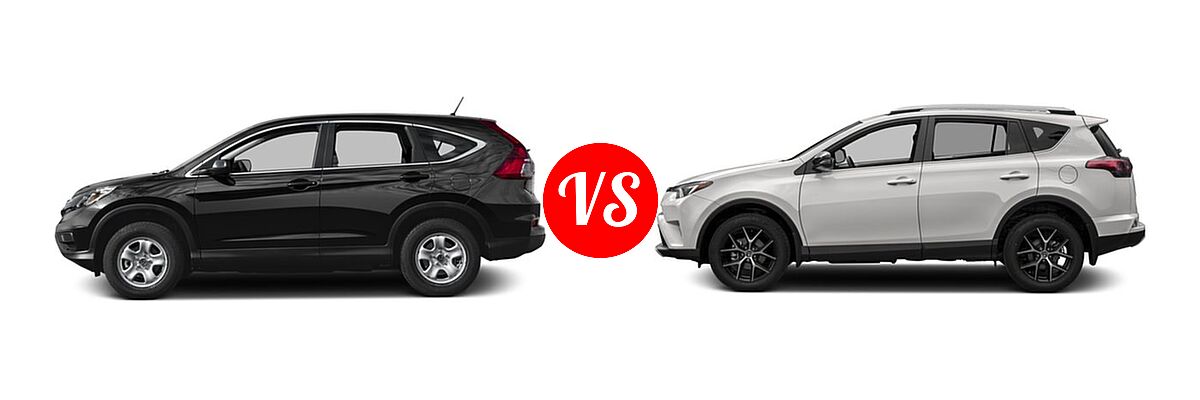 2016 Honda CR-V SUV LX vs. 2016 Toyota RAV4 SUV SE - Side Comparison