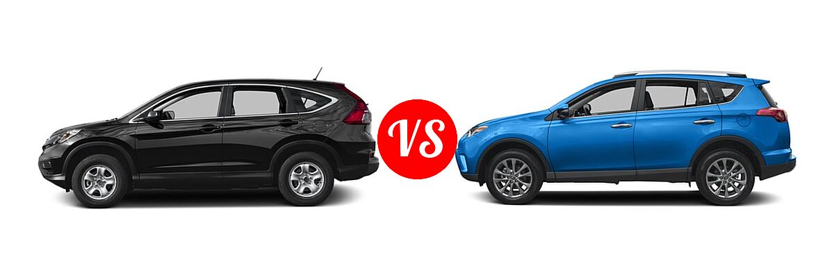 2016 Honda CR-V SUV LX vs. 2016 Toyota RAV4 SUV Limited - Side Comparison
